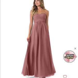 Azazie Yazmin dusty rose chiffon dress